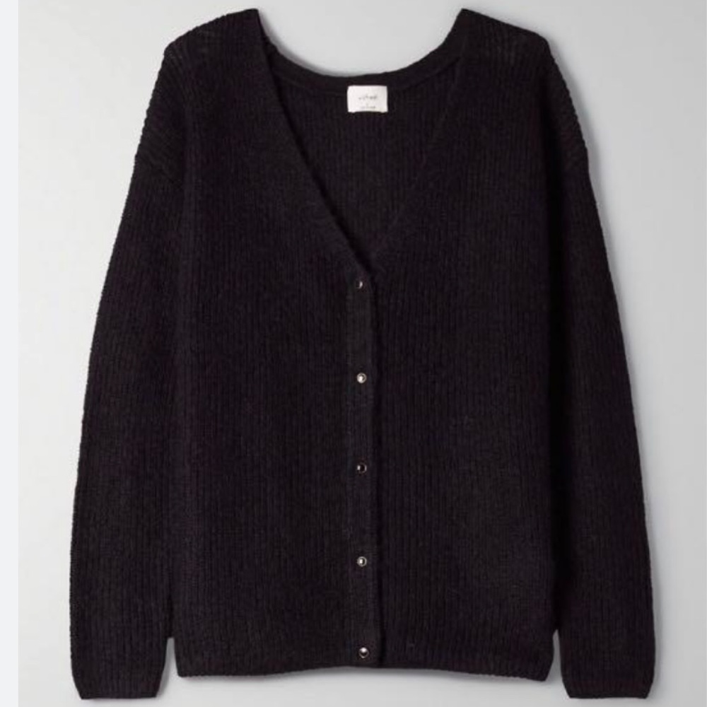 Wilfred front to back sweater - black